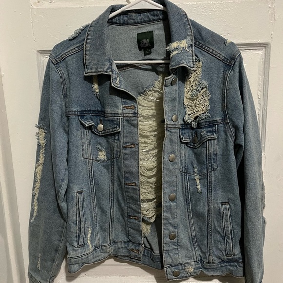 Wild Fable distressed denim jacket size S - Picture 1 of 2